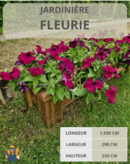Écrin fleuri en bois massif