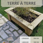 Jardinière terre a terre en bois massif