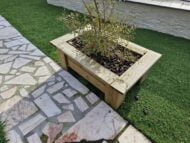 Jardinière terre a terre en bois massif – Image 2