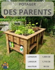 Potager des parents en bois massif
