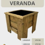 Jardinière veranda en bois massif