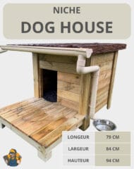Niche - House Dog en bois massif